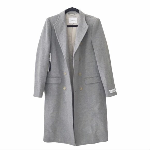 Aritzia Babaton Bromley Gray Wool Blend Coat NWT Medium - Picture 3 of 7